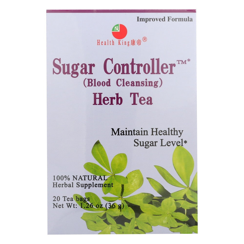 Health King Sugar Controller Blood Cleansing Herb Tea, 100% Natural, 20 Bags